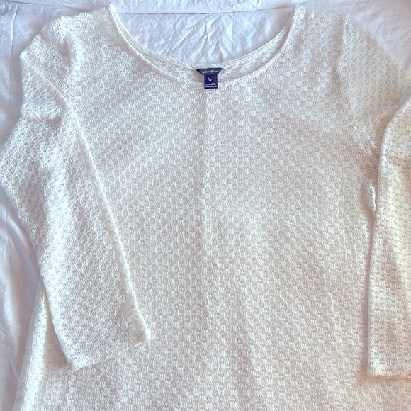 Eddie Bauer Tops - Eddie Bauer 2XL ivory “crochet” shell/top